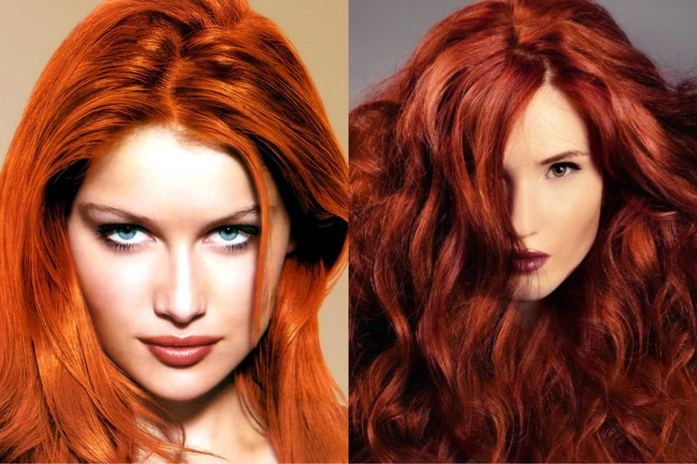 красивые оттенки рыжих волос фото с названиями