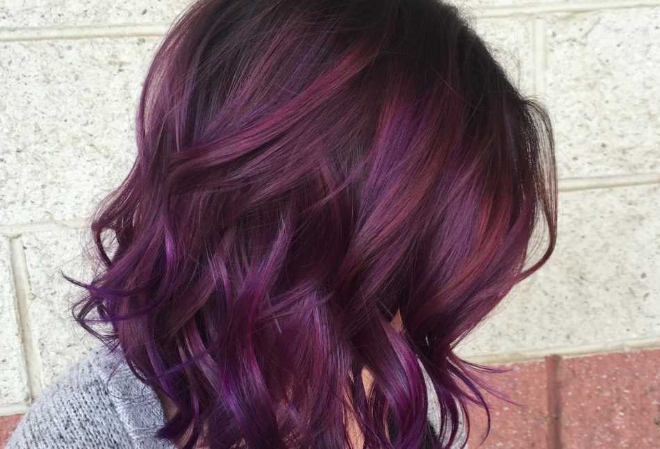 Фиолетовый цвет волос — тонкости выбора подходящего оттенка