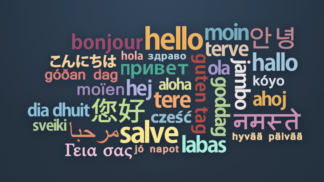 Приветствие на разных языках