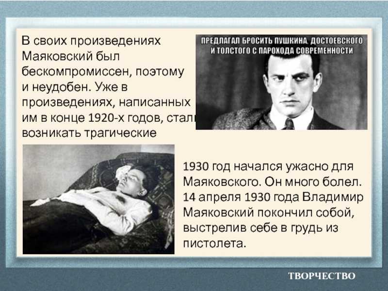 Краткая биография маяковского и интересные факты творчества владимир владимировича
